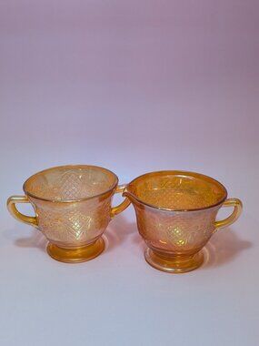 Federal Normandie Marigold Creamer Sugar Set